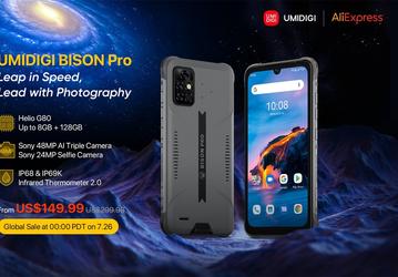 Неубиваемый смартфон с IP69K и инфракрасным термометром Umidigi Bison Pro для первых покупателей обойдётся вдвое дешевле