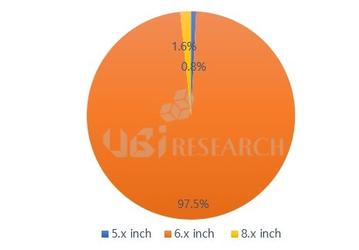 У 97,5% моделей смартфонов с экранами OLED, выпущенных в первом полугодии, были 6-дюймовые экраны