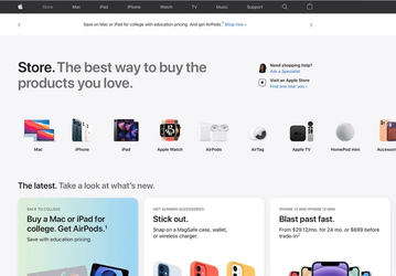 Apple обновила дизайн своего сайта и добавила новый раздел «Магазин»