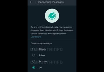 Сообщения в WhatsApp смогут сами удаляться через 90 дней