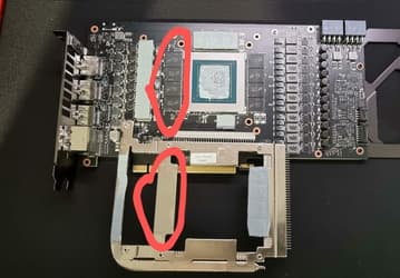 Пользователь не обнаружил термопрокладок на чипах памяти своей Asus GeForce RTX 3080 Ti TUF OC