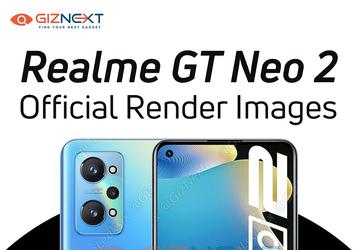 5000 мА·ч, Snapdragon 870, 120 Гц, 64 Мп и как минимум 50 Вт. Realme GT Neo 2 5G показали на рендере со всех сторон
