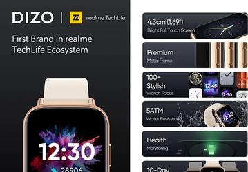 Realme выпускает вторые умные часы Dizo через месяц после первых