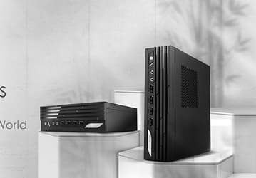 Для офисных ПК MSI Pro DP21 выбран компактный корпус объёмом 2,3 литра