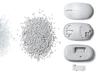 Корпус мыши Microsoft Ocean Plastic Mouse на 20% состоит из переработанного океанического пластика