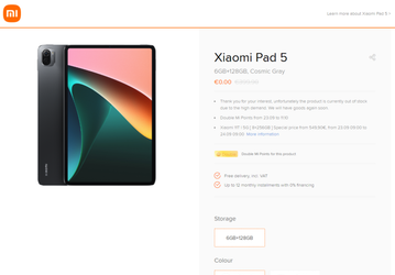 Хитовый планшет Xiaomi Pad 5 раскупили в Европе за 10 минут