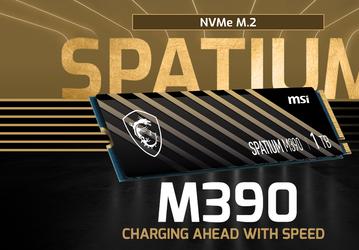 MSI называет Spatium M390 своими самыми быстрыми твердотельными накопителями с интерфейсом PCIe Gen3 