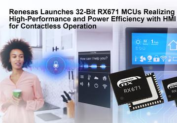 Renesas RX671 — высокопроизводительные 32-битные микроконтроллеры с функциями бесконтактного HMI