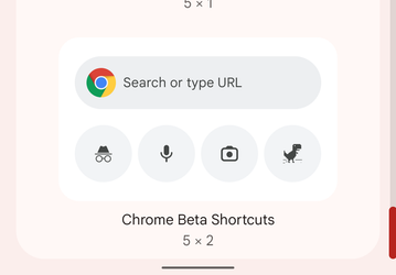 Новые виджеты для Chrome на Android практически идентичны таковым для iOS