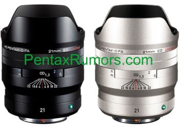 В ближайшие недели ожидается анонс объектива HD Pentax-D FA 21mmF2.4ED Limited DC WR