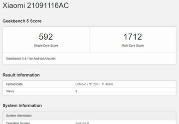 Redmi Note 11 протестировали в Geekbench. Он вдвое медленнее флагманов