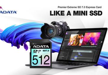 Компания Adata представила карты памяти Premier Extreme SDXC SD 7.0 Express Card