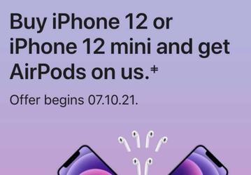 Apple будет дарить наушники AirPods всем покупателям iPhone 12 и iPhone 12 Mini в течение целого месяца в Индии