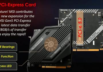 Как подключить SSD к шине PCIe 5.0. MSI показала плату расширения M.2 Expander-Z и говорит о пропускной способности в 128 ГБ/с 
