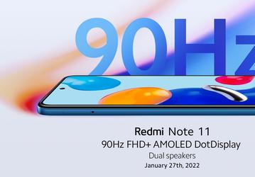 Xiaomi показала глобальную версию Redmi Note 11 с AMOLED-экраном и двумя динамиками прямо перед анонсом