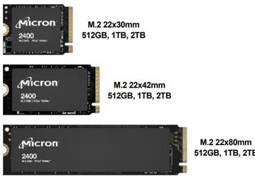 У Micron готов первый в отрасли клиентский SSD объемом 2 ТБ размерами 22 x 30 мм с интерфейсом PCIe Gen4
