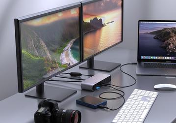 Док-станция Belkin Connect Pro Thunderbolt 4 Dock позволяет подключить к ноутбуку монитор 8К или два монитора 4К