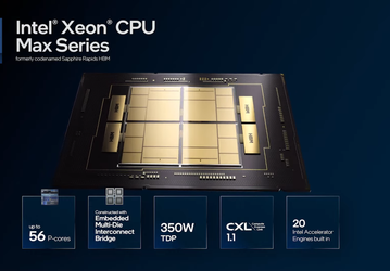 56 ядер Intel будут конкурировать с 96 ядрами AMD при большей цене и низких частотах. Появились подробности о Xeon Platinum 9480 и прочих CPU Xeon CPU Max