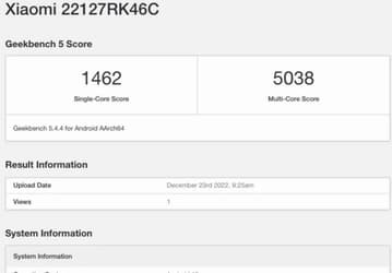 Redmi K60 протестировали в Geekbench: производительность выше, чем у Galaxy S23