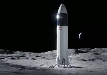 NASA и SpaceX собираются посадить на Луну космический модуль Starship Human Landing System уже через год