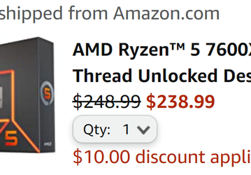 Уже более народный? Шестиядерный Ryzen 5 7600X подешевел в США до 239 долларов