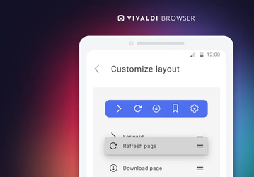 «Тонкая работа»: альтернативный браузер Vivaldi для Android получил редактируемую панель меню — и не только 