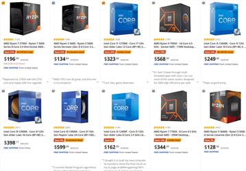 Ryzen 7000 постепенно набирают популярность, но Ryzen 5000 всё равно лидируют почти во всех крупных магазинах США