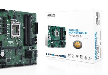 Системная плата Asus Pro Q670M-C-CSM относится к корпоративному сегменту