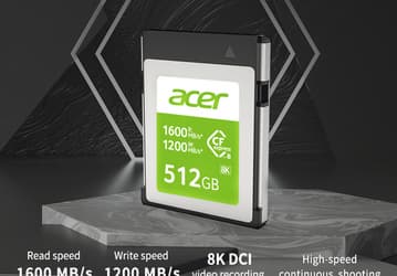 В линейку карт памяти Acer Storage CFexpress Type B вошли модели объёмом 128, 256 и 512 ГБ
