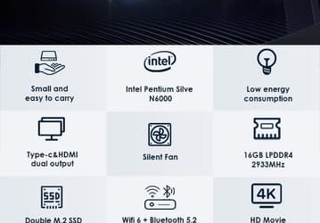 10-нанометровый CPU Intel, 16 ГБ ОЗУ и два SSD в карманном мини-ПК с ценой от 250 долларов. Представлен Dingdian S3