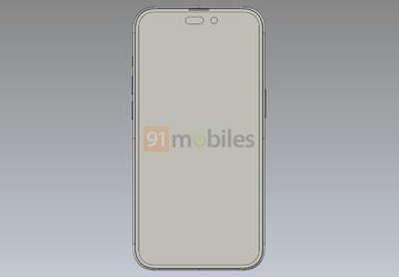 iPhone 14 Pro, оснащённый экраном с двумя вырезами, показали на качественных CAD-рендерах со всех сторон