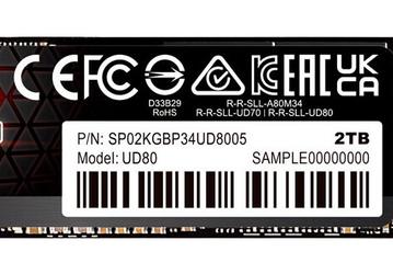 Твердотельный накопитель Silicon Power UD80 оснащён интерфейсом PCIe Gen3 x4