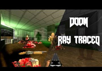 Заново оценить классический Doom. Игра заиграла новыми красками при помощи трассировки лучей в реальном времени