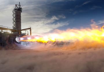 Самый мощный ракетный двигатель в США. Испытание BE-4 сняли на видео