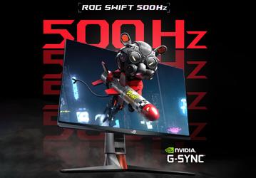 Asus представила уникальный монитор с кадровой частотой 500 Гц. ROG Swift 500 Hz получил панель TN 