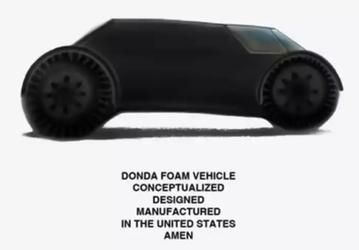 «Автомобиль Donda Foam. Концептуально, спроектировано, изготовлено в США. Аминь». Рэпер Канье Уэст анонсировал тачку, не требующую прокачки