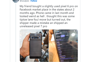 Пользователю прислали прототип Pixel 7 Pro вместо Pixel 6 Pro. Но Google быстро его отключила