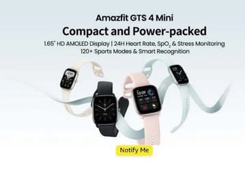 Доступные умные часы Amazfit GTS 4 Mini станут крупнее текущей модели