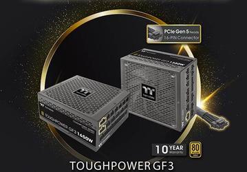 Полная совместимость с GeForce RTX 40. Представлены блоки питания Thermaltake Toughpower GF3 с поддержкой PCIe Gen 5.0 и ATX 3.0