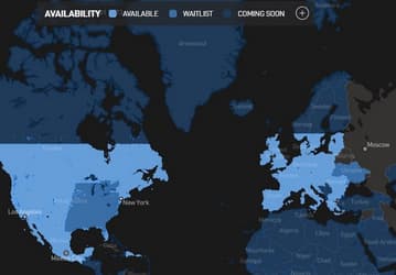 Интернета от Starlink не будет в России? Судя по карте — да