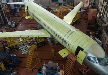 Завершается сборка первого опытного образца отечественного самолёта SSJ New