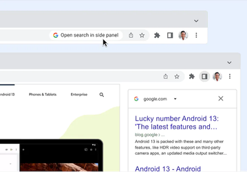 В Google Chrome появилась новая боковая панель, где можно посмотреть результаты поиска