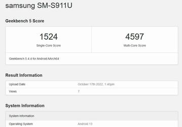 Samsung Galaxy S23 впервые протестировали в Geekbench. И это одновременно первый тест платформы Snapdragon 8 Gen 2