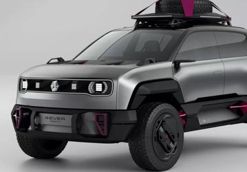 Renault реинкарнировала легендарный Renault 4. Электрический концепт-кроссовер 4EVER Trophy радует нетривиальным дизайном