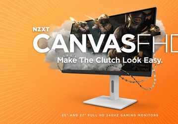 25/27 дюймов, 240 Гц и 1 мс, недорого. Представлены мониторы NZXT Canvas 27F и 25F