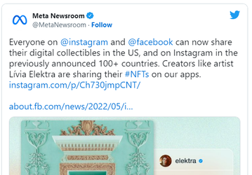 Meta* позволила пользователям Facebook и Instagram подключать свои кошельки и обмениваться NFT