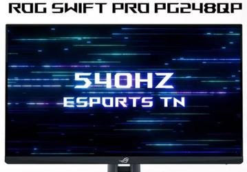 Монитор для экстремальных геймеров. Asus ROG Swift Pro PG248QP получил экран с кадровой частотой 540 Гц