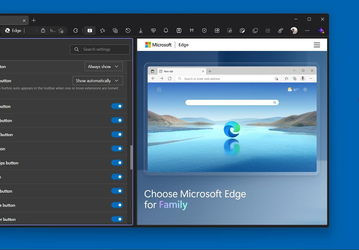 Браузер Microsoft Edge научился открывать два сайта в одном окне