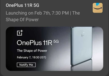 AMOLED 120 Гц, OxygenOS 13, 16/512, 50 Мп и 100 Вт. OnePlus 11R 5G представят уже 7 февраля