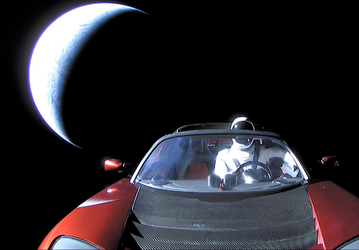 Космический родстер Tesla и Starman преодолели 4 млрд км